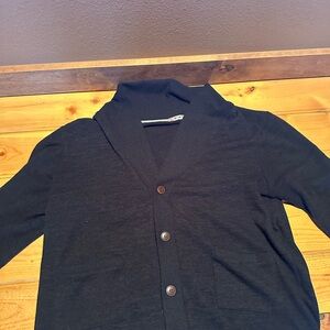 Men's Black Cardigan Sweater